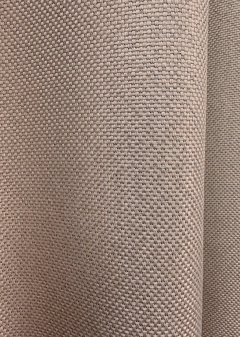 Комплект коротких штор VR-Textil Льон-блекаут Льон Мішковина № 1069ш Пудровий 130х170см 2 шт (35-0312) Київ - фото 7