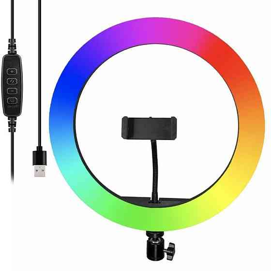Кольцевая RGB лампа 30 см MJ 300 Soft Ring Light SBR Киев