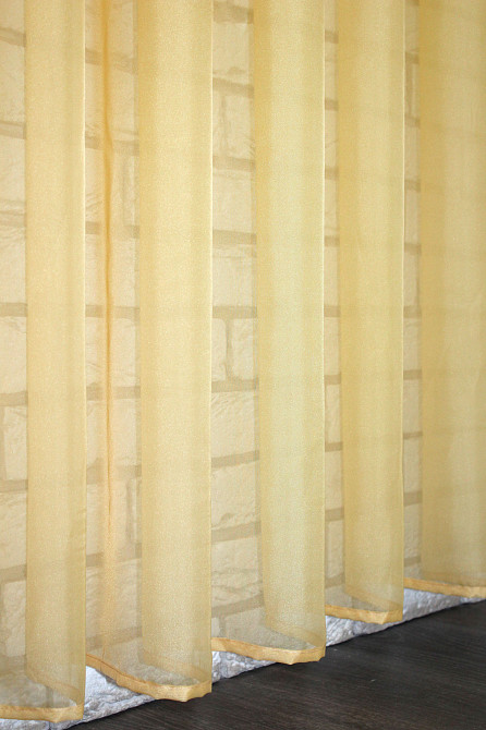 Тюль VR-Textil н109 Шифон однотонний Бурштиновий 600х280 см (41-047) Киев - изображение 8