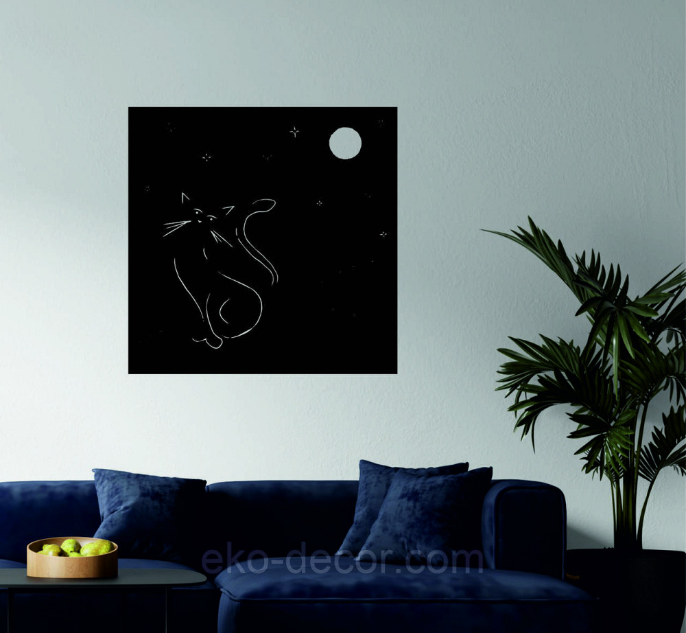 Декоративное настенное 3D Панно «Кот» Декор на стену с объемом Киев - изображение 1