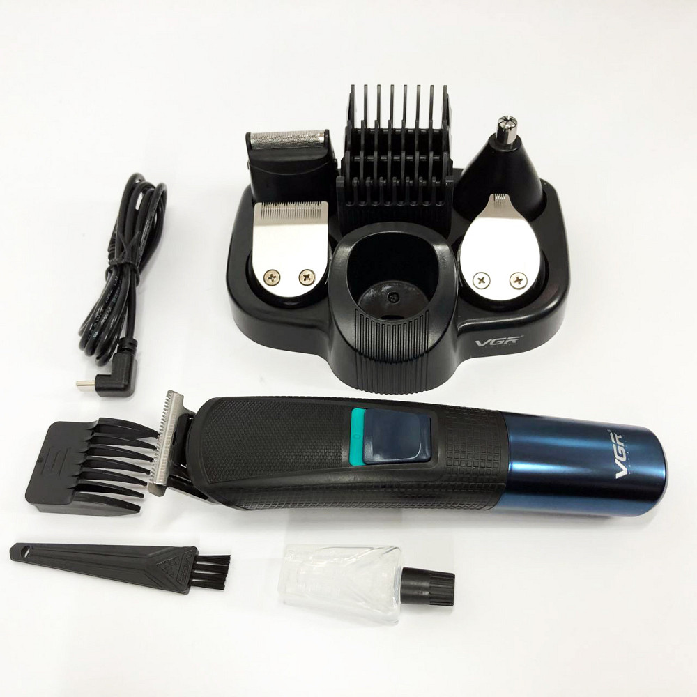 Чоловічий набір для стрижки волосся акумуляторний VGR V-108, Машинка для стрижки голови SK-74 Львів - фото 5