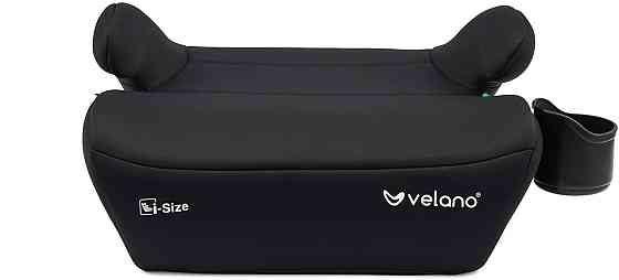 Бустер автокрісло Velano Primo i-Size 125-150 см Isofix + підсклянник Чорний Київ