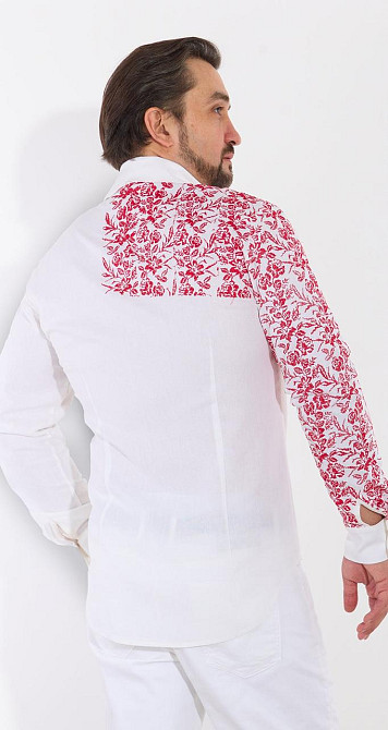 Лляна чоловіча сорочка вишиванка Київ - фото 2