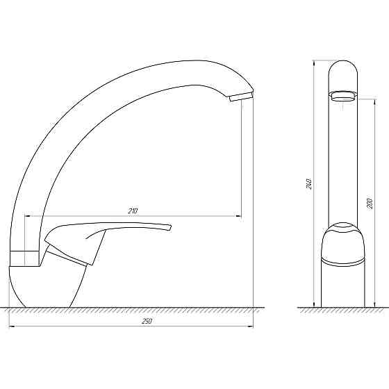 Змішувач для кухні Globus Lux Solly GLSO-0203S-7-WHITE Тернопіль