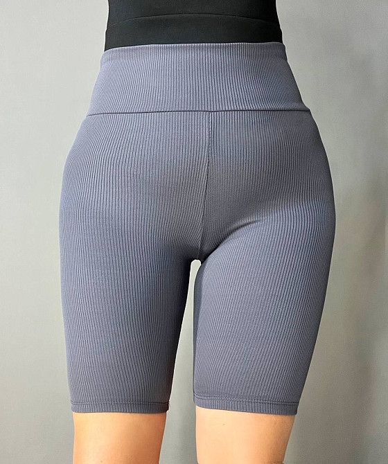 Шорты женские Prenses 113 велосипедки в рубчик средней длины серые, серый, XL Киев - изображение 8