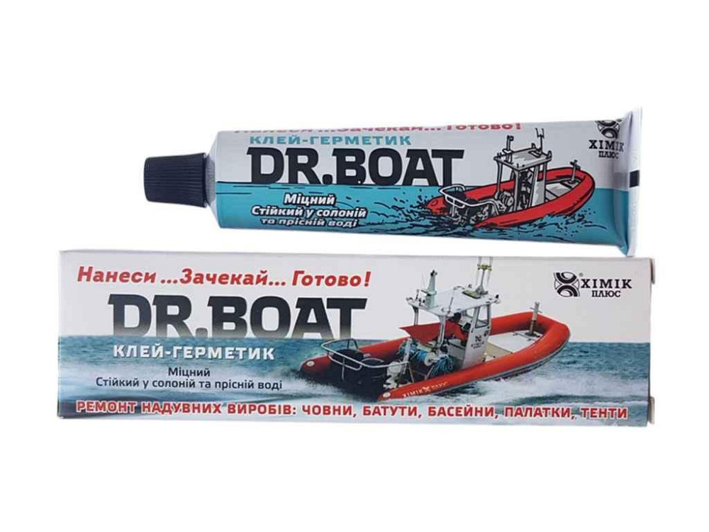 Герметик 40мл Прозрачный для резины Dr.Boat в тубе ТМ Химик-Плюс Киев - изображение 1