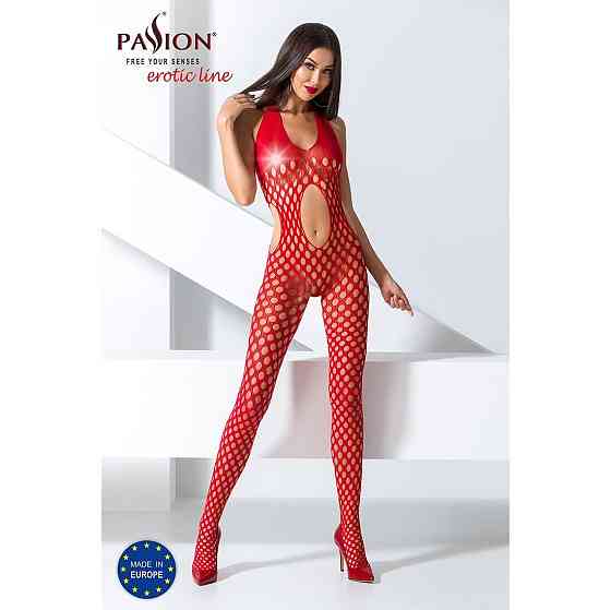 Сексуальный бодистокинг Passion BS065 One Size, Red, комбинезон, крупная сетка Sex Aura Киев