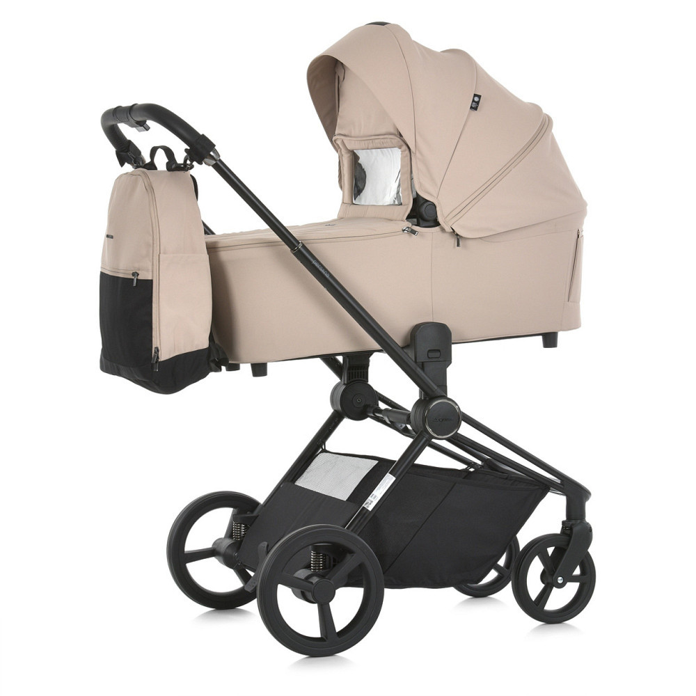 Коляска універсальна 2в1 El Camino PERSONA Pearl Beige люлька + прогулянковий блок сумка дощовик москітна сітка Бежева (ME 1091-1) Чернигов - изображение 1
