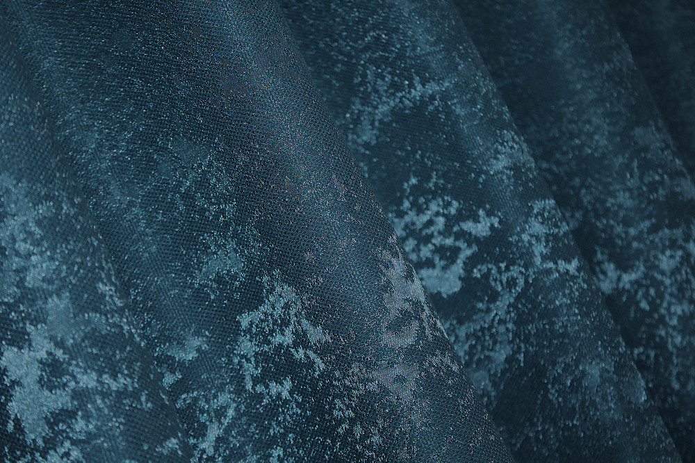 Комплект коротких штор VR-Textil Лен мрамор Pavliani № 1365ш 130х170 см 2 шт Синий (35-0061) Киев - изображение 6