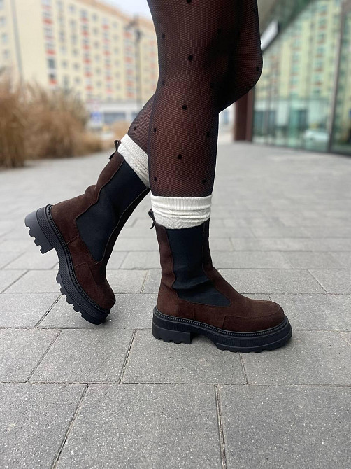 Edan Instruments Черевики жіночі EDAN 71 коричневі (зима, замша натуральна) (5743) Коломия - фото 8