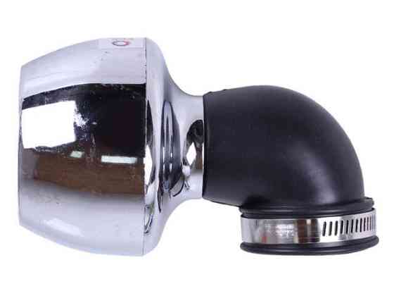 Фільтр нульовий "Turbo" чорний хром Ø 42 мм 90° (125-150с) Мукачево