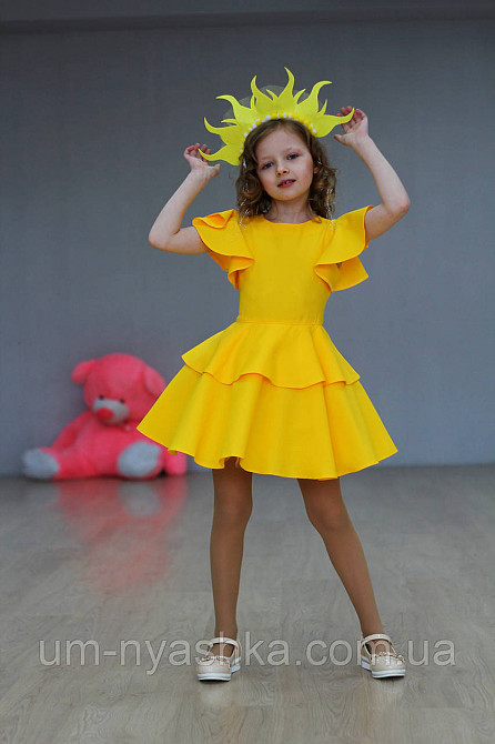 Жовте нарядне плаття на дівчинку костюм Сонечко, Курчатко, Качечка, Кульбабка Кривий Ріг - фото 9