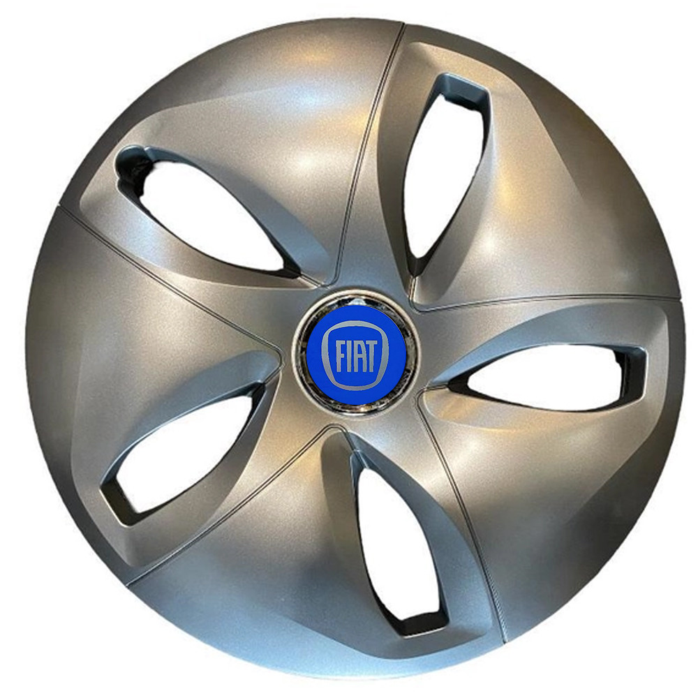 Автомобільні модельні ковпаки R16 Fiat (синій) 430 4шт, SJS, сріблясті Вінниця - фото 1