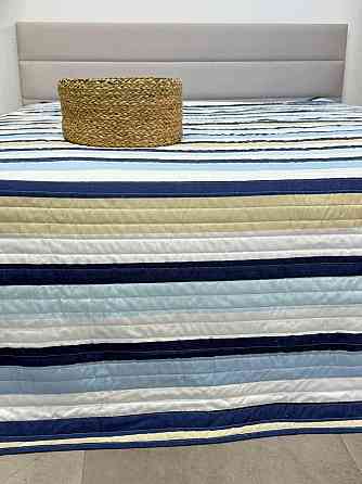 Ecotton Покривало Nostra 240х260 см антиалергенне стьобане мікрофібра L0020 Blue біло-блакитне Киев