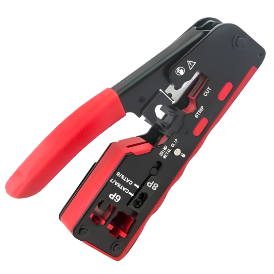 Кримпер інструмент для обтиску і мережевих кабелів зачищення контактів RJ45/RJ12 з функцією різання (6P/8P) CAT6/7 CAT5 / CAT6 Кам'янець-Подільський
