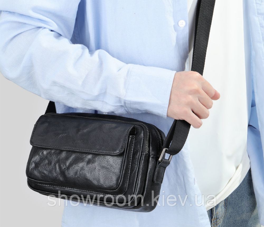 Чоловіча шкіряна барсетка Leather Collection (9253) Київ - фото 3