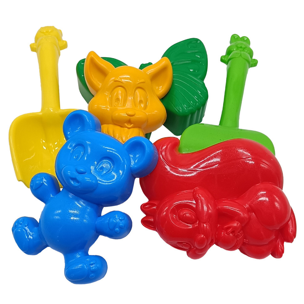 Набір для пісочниці "Незабудка №4" 0954 лопатка, граблі, пасочки Вінниця - фото 1