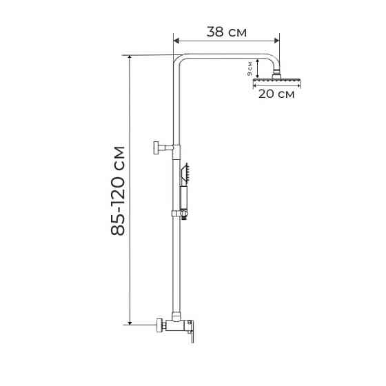 Душова колона із змішувачем ZERIX LR72403-1 SUS304   ( ZX2990 ) 29113 Харьков