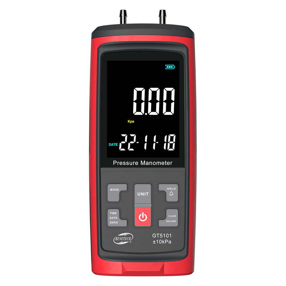 Цифровий диференціальний манометр USB, ±10 кПа BENETECH GT5101-10KPA Чернігів - фото 1