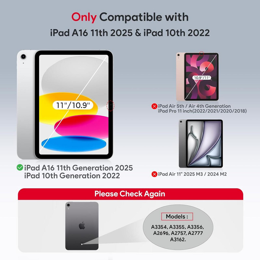 Захисне скло BERSEM для iPad 10-го/11-го покоління A16 (10,9/11 дюймів, 2022/2025) Дніпро - фото 2