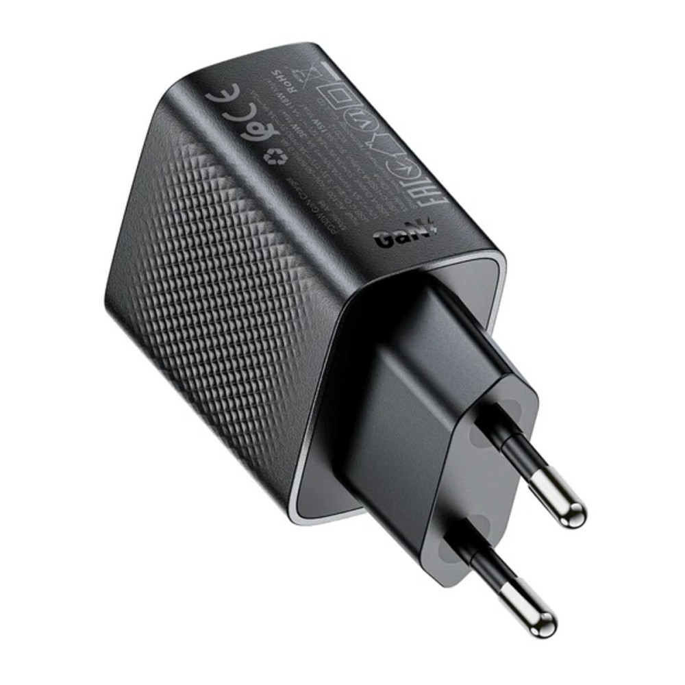 Мережевий зарядний пристрій ACEFAST A98 PD30W GaN (USB-C+USB-A) charger Black (6974316283263) Київ - фото 4