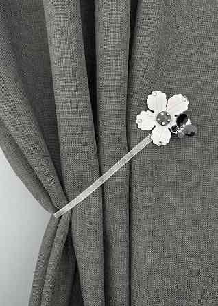 Магніти для штор і гардин Весна набір 2 шт Білий з чорним (81-313) Київ