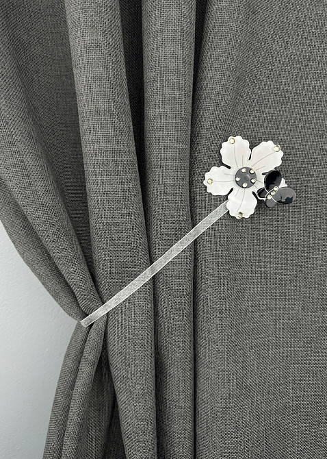 Магниты для штор и гардин Весна набор 2 шт Белый с черным (81-313) Киев - изображение 5