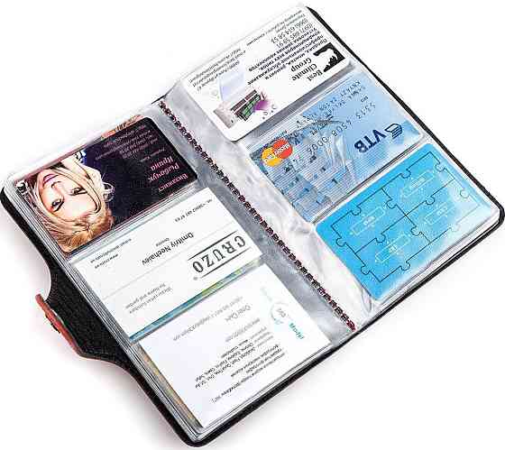 Визитница большая кожаная Красная (SHVIGEL) Киев