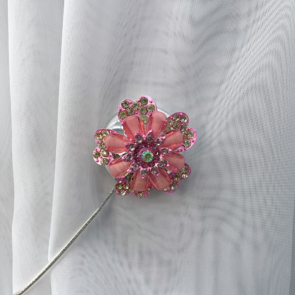 Магніти для штор та гардин "Flowers" набір 2 шт Рожевий (81-225) Київ - фото 2