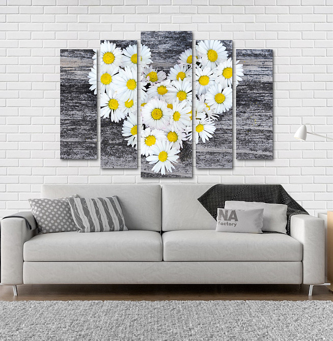 Модульная картина Ромашки Сердце Art-70_5 Киев - изображение 2