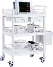 Сервер 3-warstwowy wózek laboratoryjny - na leki z 3 pojemnikami odpady serwisowy do transportu Artykuły szpitalne Київ - фото 1