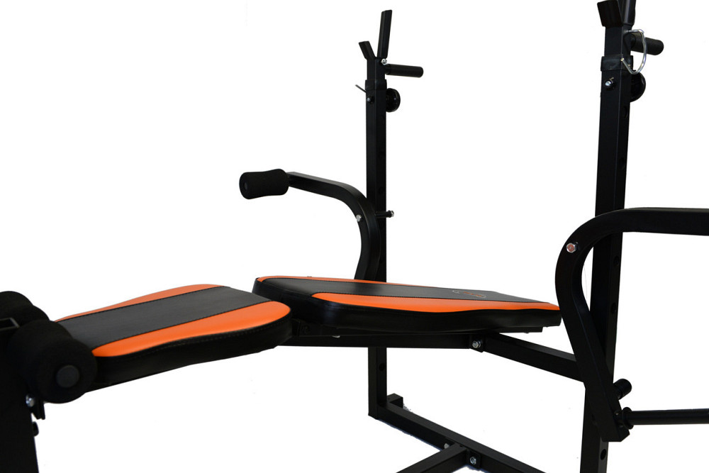 Лавка універсальна з тягою + Штанга з W-подібним 87 кг + Гантелі по 16 кг Гантелі, гирі, штанги та диски Київ - фото 7