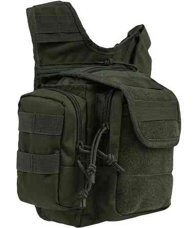 Багатофункціональна Сумка через плече 7 літрів Mil-Tec від Sturm "Molle Gray" (13726501) Olive Нововолинськ