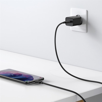 Зарядний пристрій Baseus 1xUSB 25W (USB-C) + Cable Type-C black (TZCCSUP-L01) Вінниця - фото 4