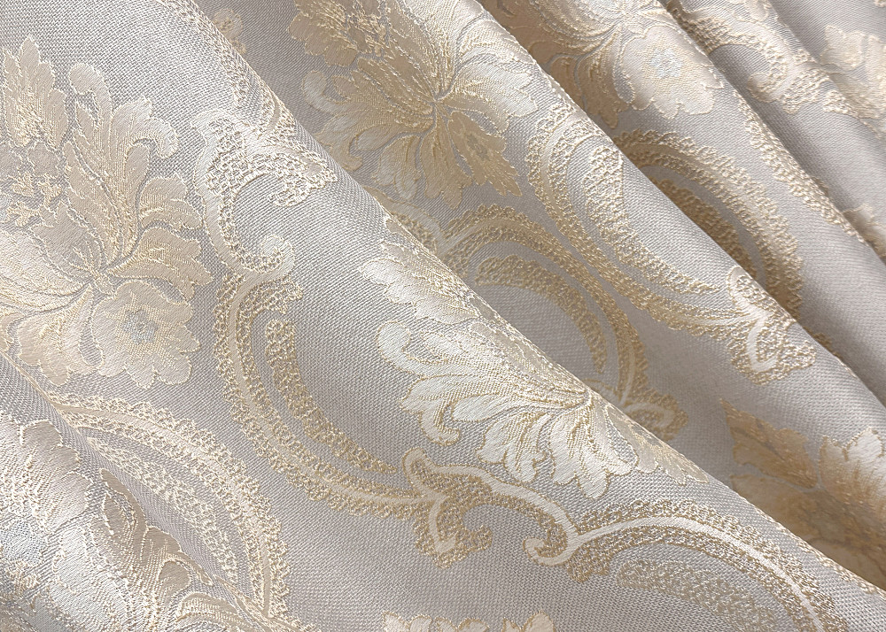 Комплект готовых штор VR-Textil Лен Корона Мария № 1268ш Светло-серый с золотистым 100х270 см 2 шт (31-535) Киев - изображение 6