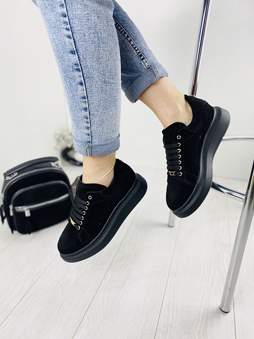 Abbi Кросівки жіночі ABBI 7974-01 чорні (весна-осінь, замша натуральна) (2696) 36-40 Коломия - фото 6