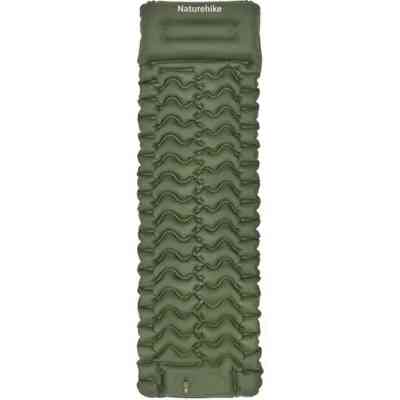 Матрас надувной Naturehike CNK2550WS019, 200х60х6.5 см, зелений із мішком для надування (6977465869630) Вінниця