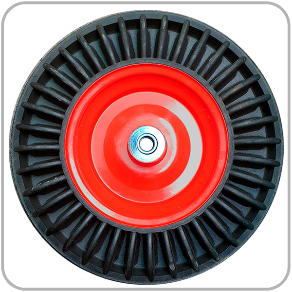 Колесо цельнолитое, мягкая амортизация 4.80/4.00-8 (382/ 82мм), подшипник Ø20мм Одесса - изображение 1