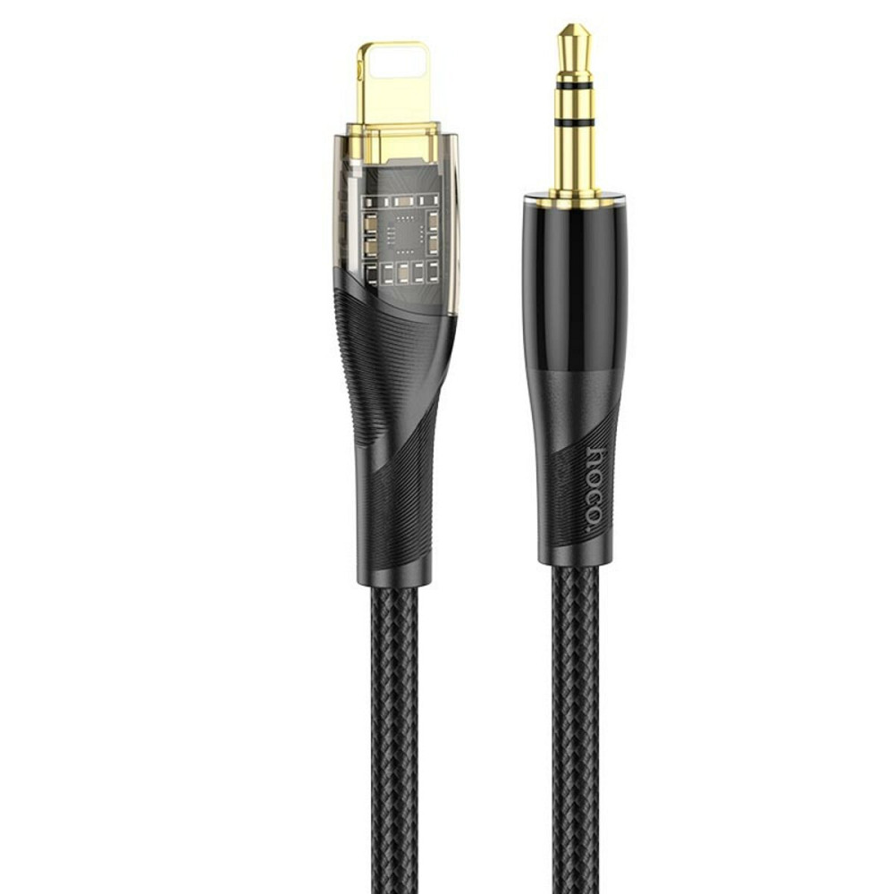 Аудiокабель HOCO UPA25 Transparent Discovery Edition Digital audio conversion cable iP Black Киев - изображение 1