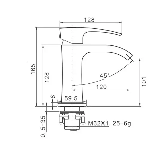Смеситель для умывальника GAPPO G1007-6 черный Киев - изображение 8