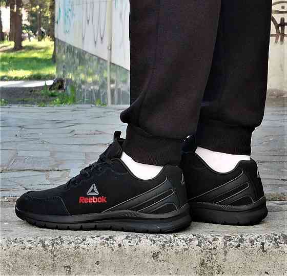 Кроссовки Reebok Черные Мужские Рибок Нубук Кожа (размеры: 41,42,43,44,45,46) Днепр