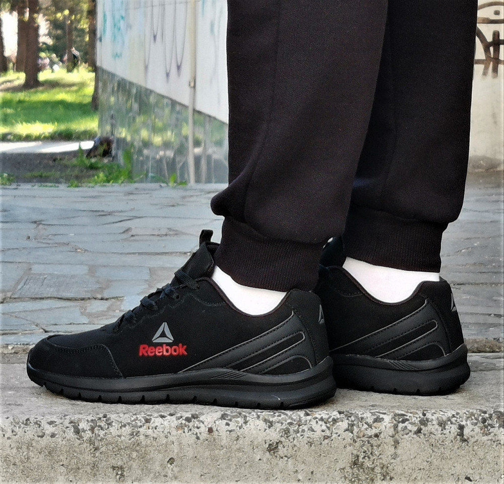 Кроссовки Reebok Черные Мужские Рибок Нубук Кожа (размеры: 41,42,43,44,45,46) Днепр - изображение 3