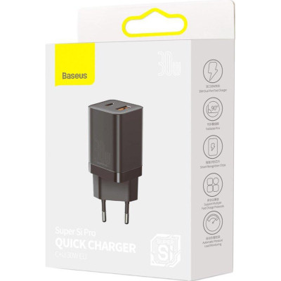 Зарядний пристрій Baseus Super Si Pro Quick Charger C+U 30W black (CCSUPP-E01) Вінниця - фото 5