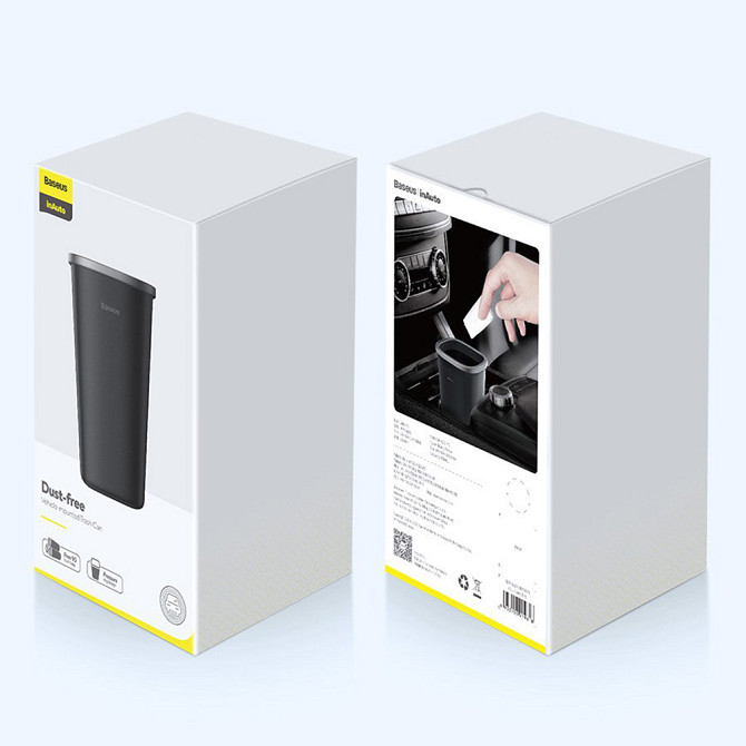 Автомобільний контейнер для сміття Baseus Dust-free Trash Can CRLJT-A01 (Чорний) Николаев - изображение 10