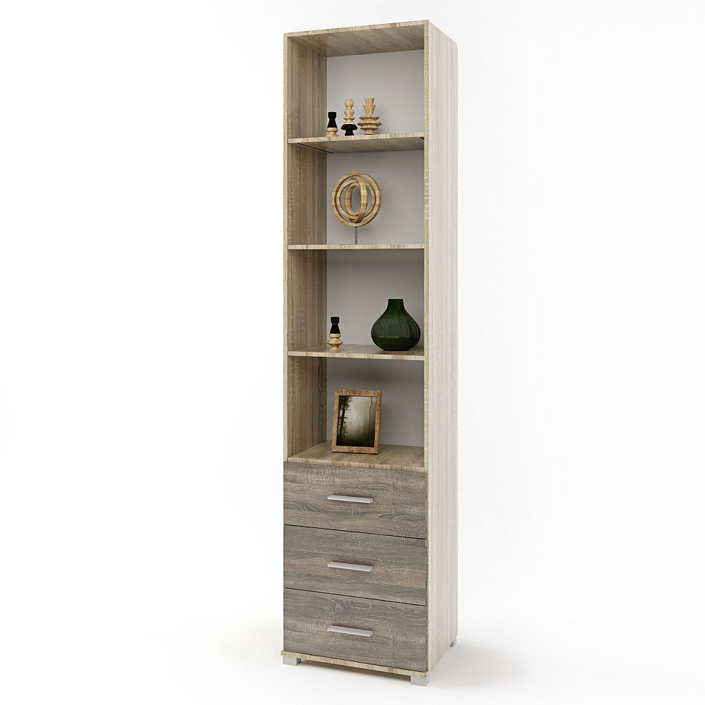 Шафа-пенал відкрита з ящиками Еверест Бриз-16 сонома + трюфель (DTM-2284) Львів - фото 2