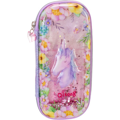 Пенал Cool For School акваріумний 1 відділення з органайзером фіолетовий (QT-5753-Purple) Вінниця - фото 1