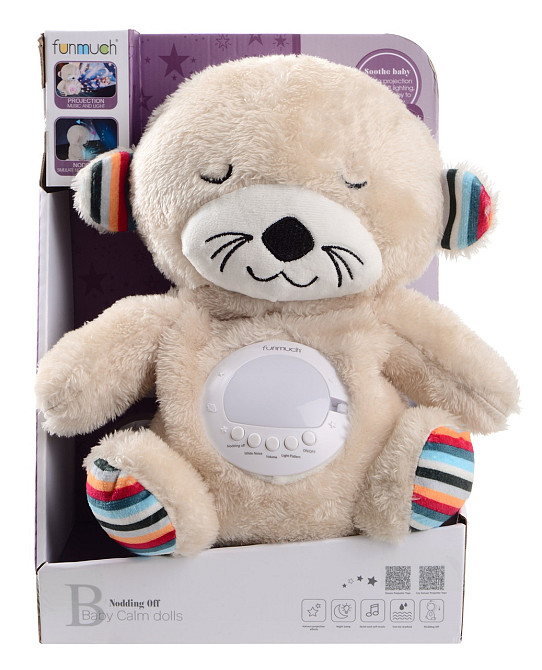Игрушка-ночник Funmuch Выдра с функцией качания, проектором; колыбельные, белый шум (7120508) Киев - изображение 1