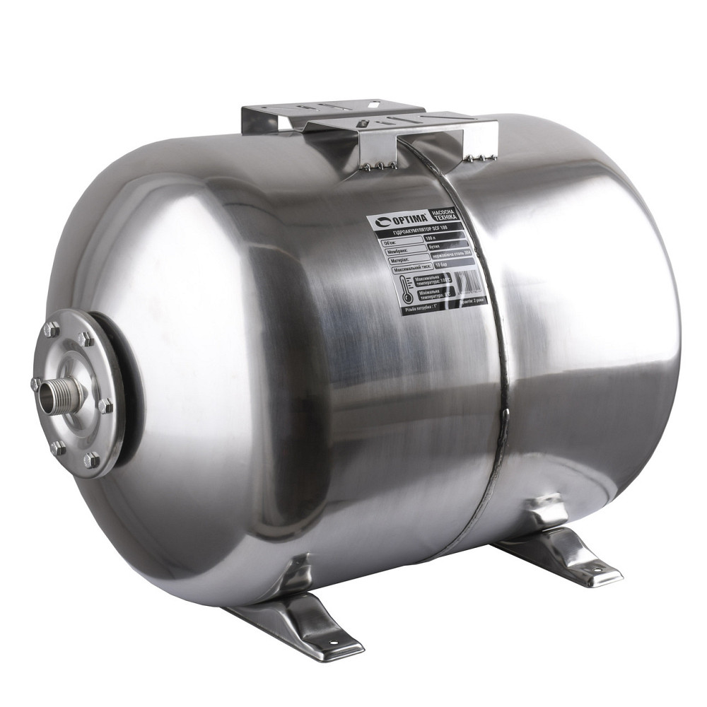 Гидроаккумулятор 100л OPTIMA 10bar гор. нержавейка (000027821) Киев - изображение 3