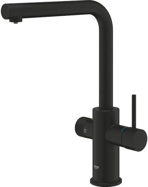 Смеситель для кухни с подключением к фильтру Grohe BLUE PURE MINTA 30590KF0 черный Киев - изображение 2