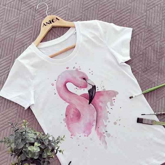 Футболка женская с принтом 44 Белая 2634325363 Днепр